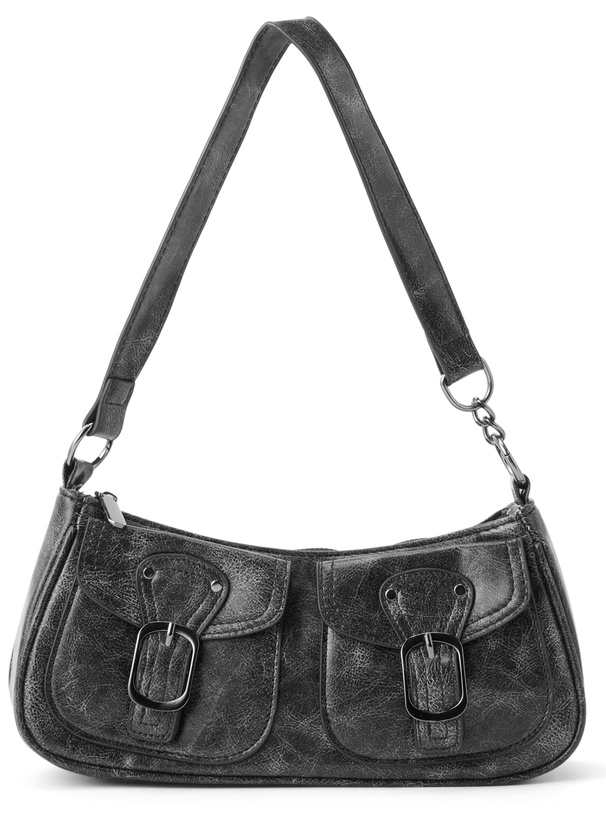 ポケットレザーショルダーバッグ