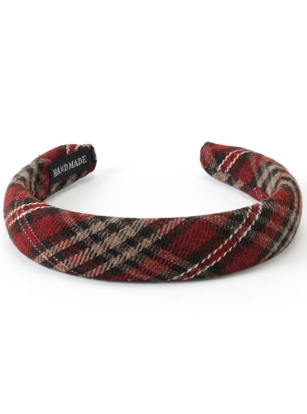 チェック柄カチューシャ