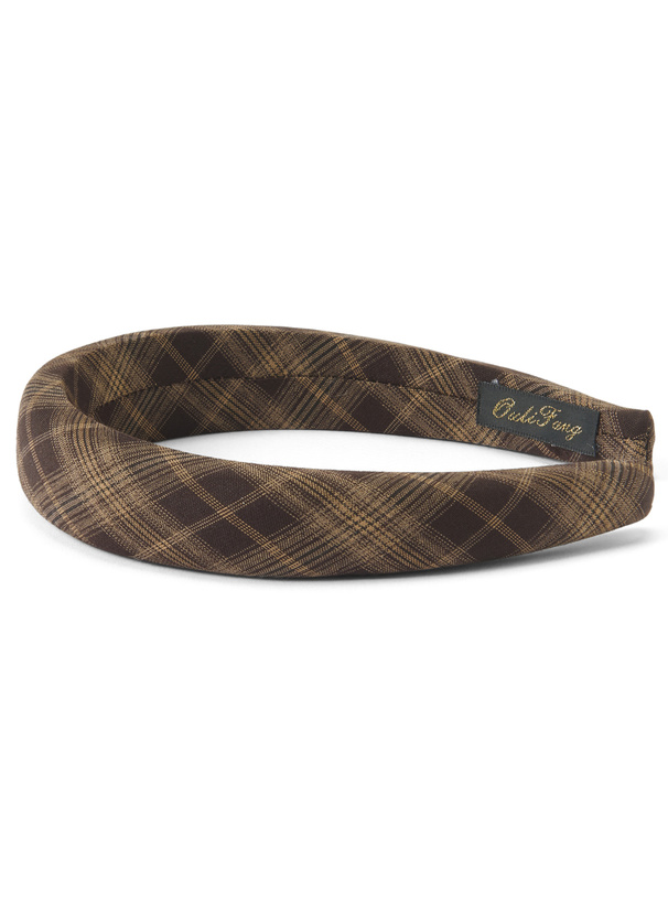 チェック柄カチューシャ