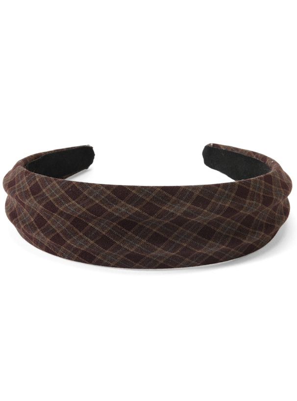 チェック柄カチューシャ