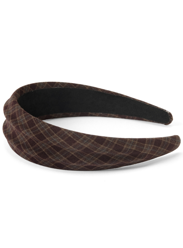 チェック柄カチューシャ