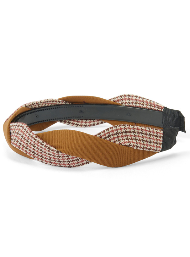 チェック柄ツイストデザインカチューシャ