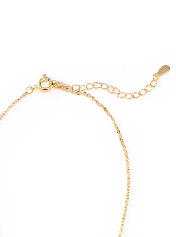 ラインストーンハートネックレス