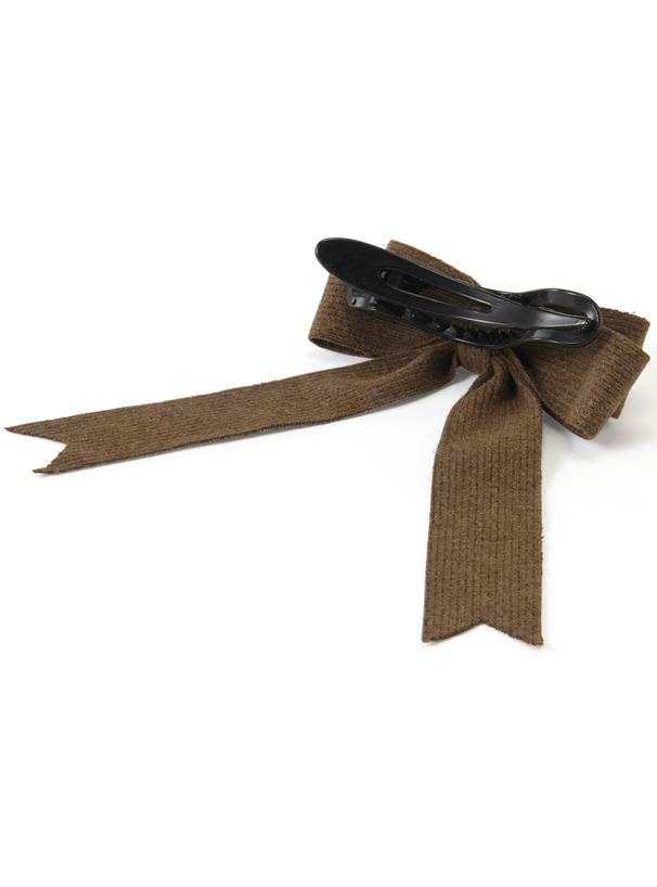 リブニットリボンヘアクリップ