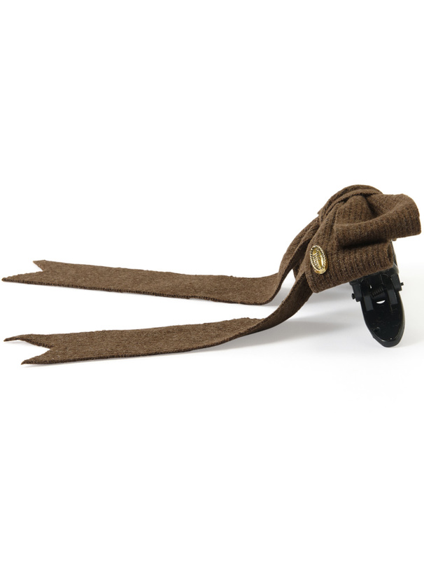 リブニットリボンヘアクリップ