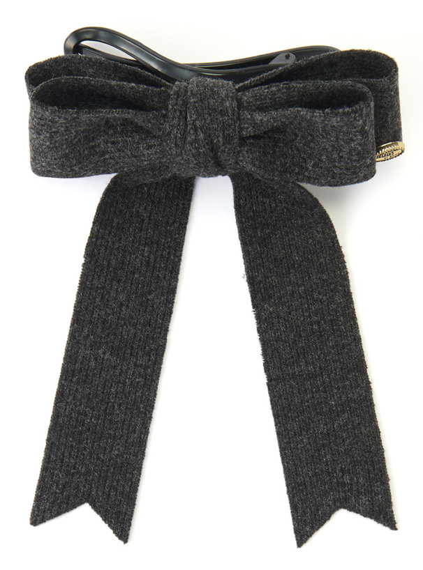 リブニットリボンヘアクリップ