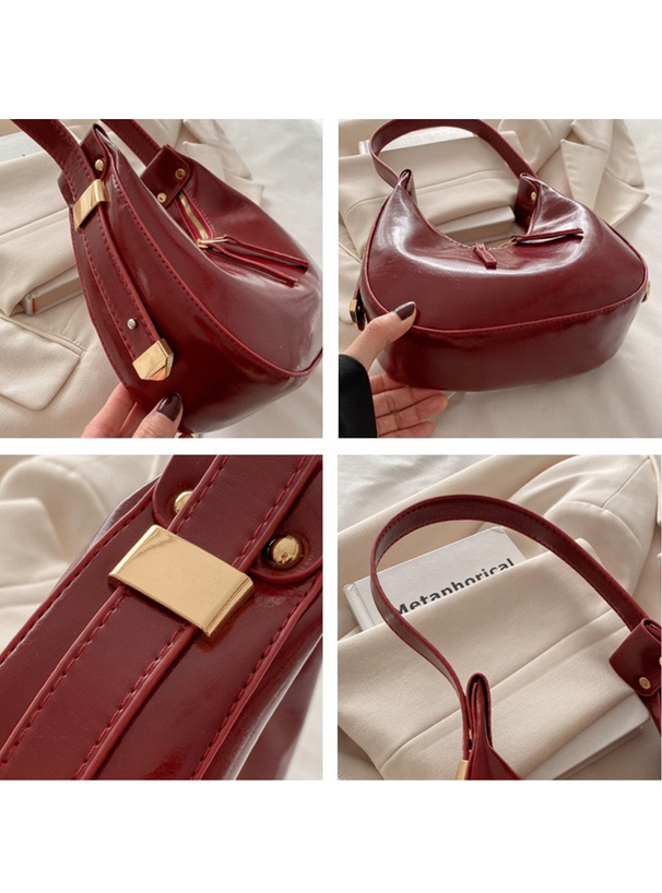 ハーフムーンレザーバッグ