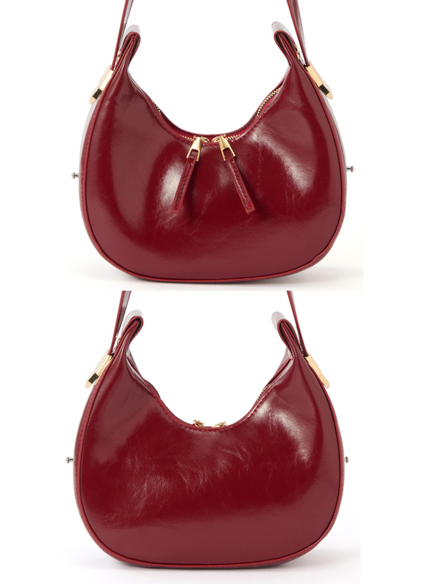 ハーフムーンレザーバッグ