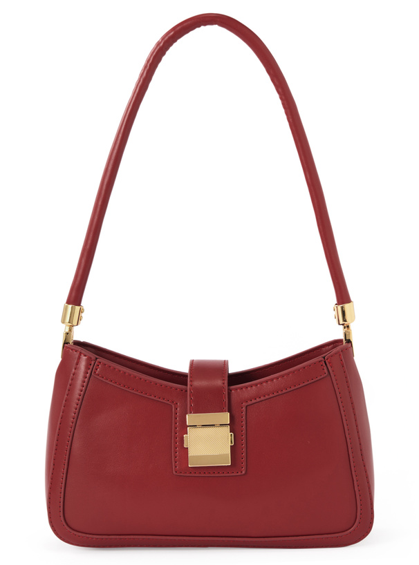 フラップレザーショルダーバッグ