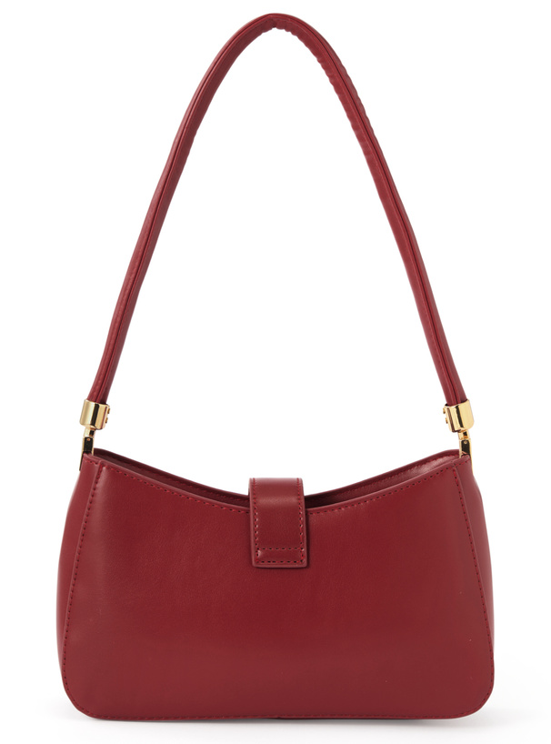 フラップレザーショルダーバッグ