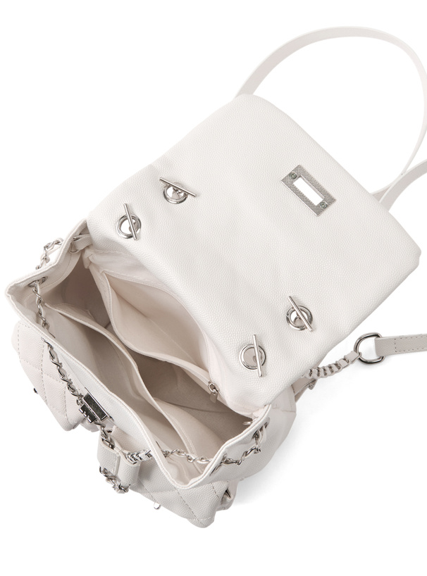 ダブルポケットキルティングレザーミニリュック