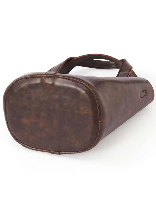 ポーチ付き2Wayレザーバケツバッグ