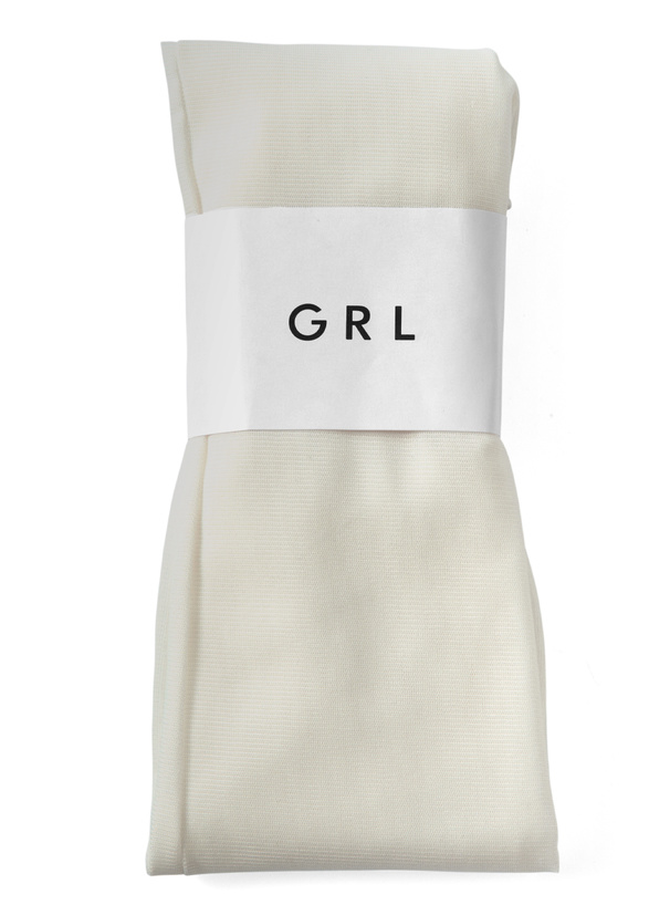 レースアップシアーハイソックス