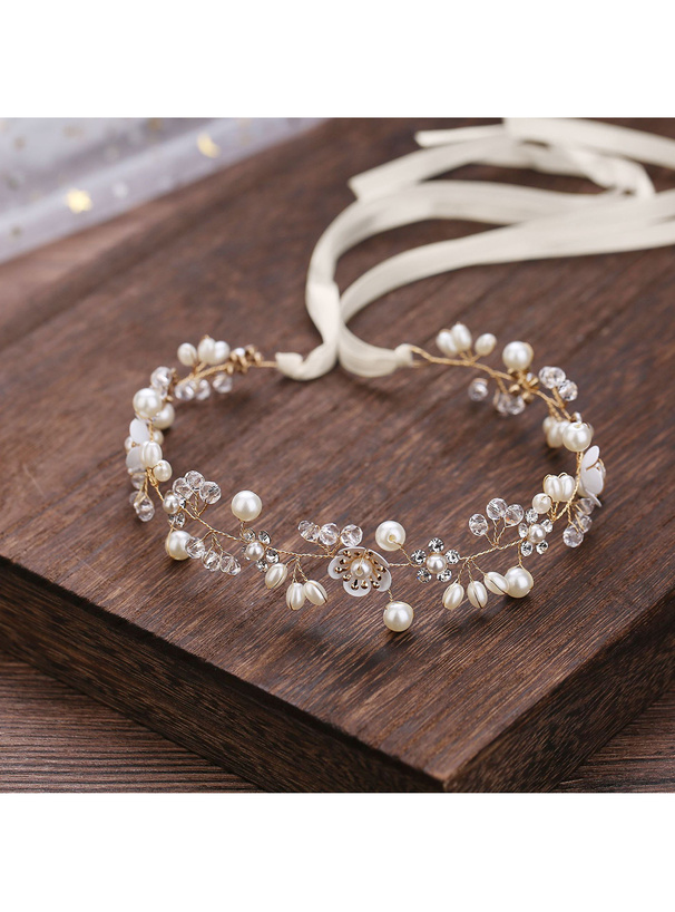 フラワーモチーフパールヘッドドレス