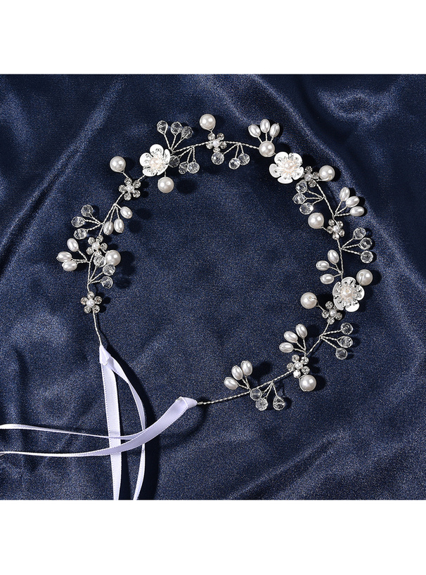フラワーモチーフパールヘッドドレス