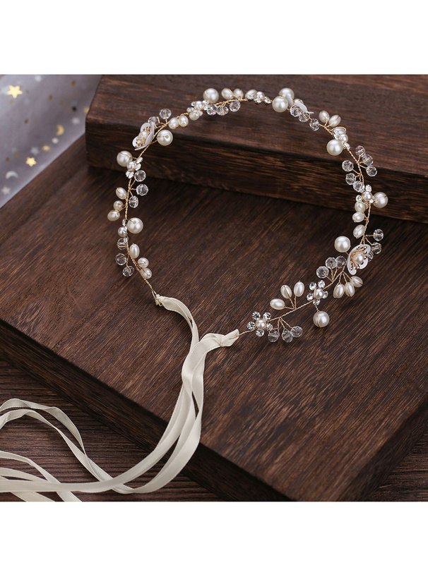フラワーモチーフパールヘッドドレス