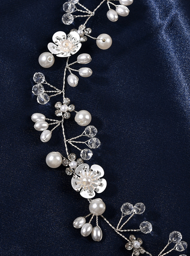 フラワーモチーフパールヘッドドレス