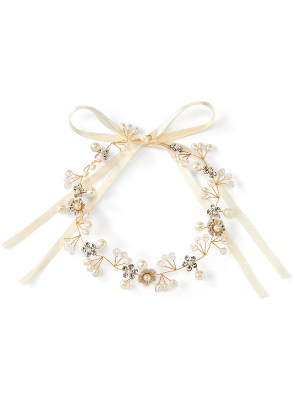 フラワーモチーフパールヘッドドレス