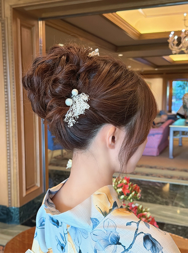 フラワー×パールヘアピン3点セット