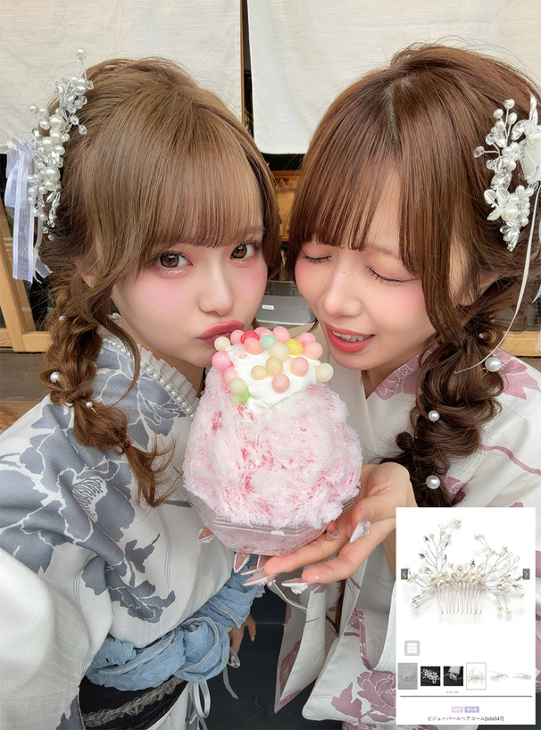 ビジューパールヘアコーム