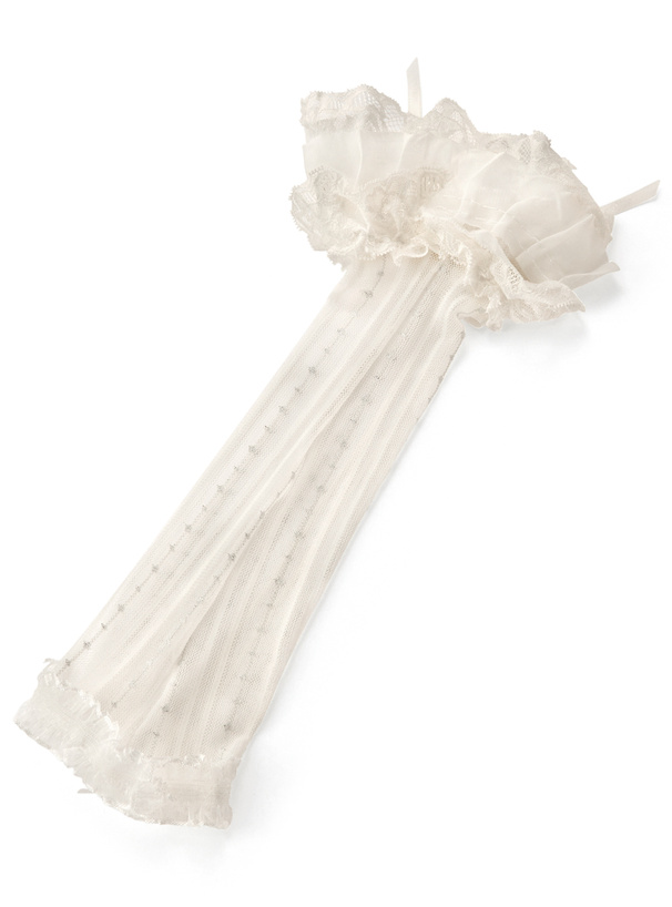 シアーレースフリルリボンアームカバー