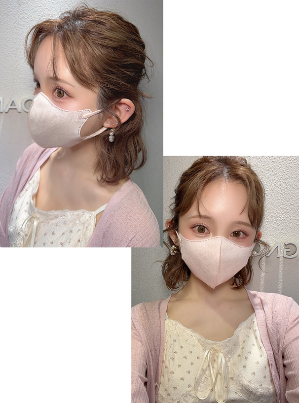 ひめか着用2DフィットUVカット小顔マスク スリムサイズ 30枚セット