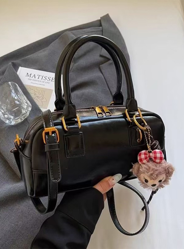2Wayエナメルミニボストンバッグ