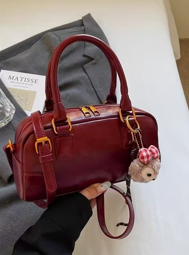 2Wayエナメルミニボストンバッグ