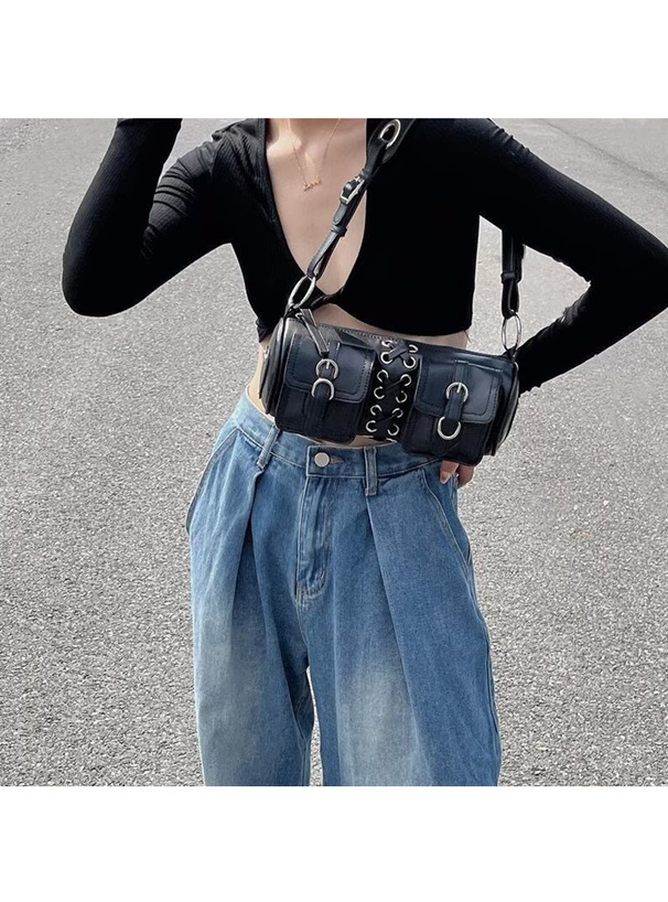 2Wayダブルポケットレースアップバッグ