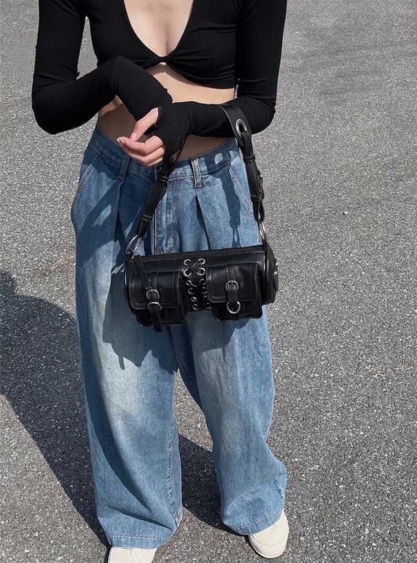 2Wayダブルポケットレースアップバッグ