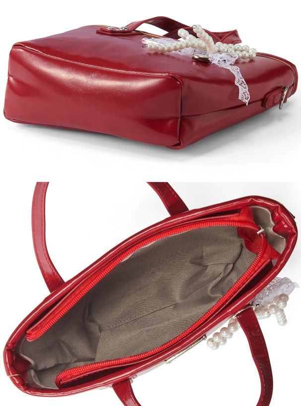 2Wayチャーム付きレザーミニバッグ