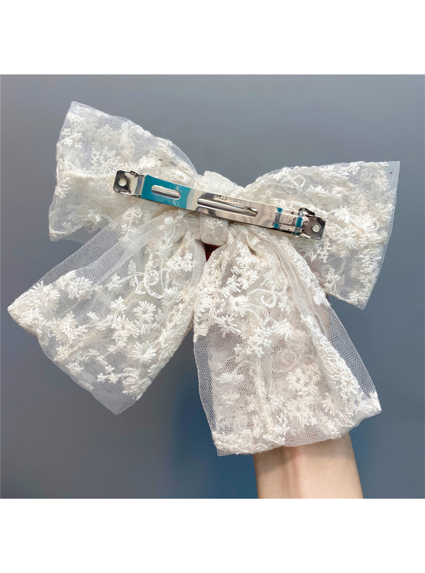 チュールレースリボンバレッタ