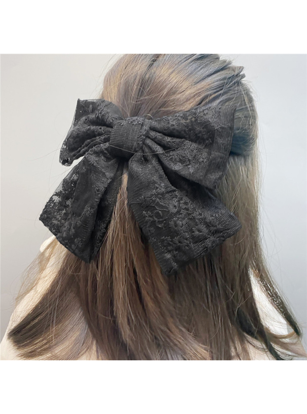 チュールレースリボンバレッタ