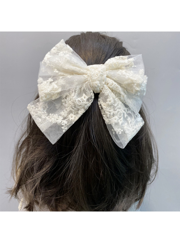 チュールレースリボンバレッタ