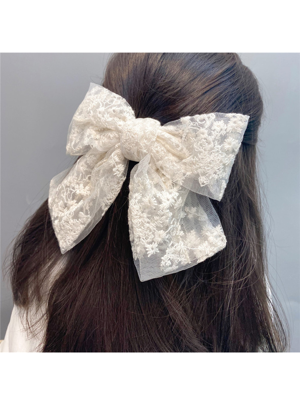 チュールレースリボンバレッタ