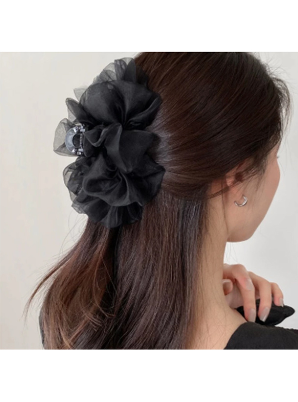 オーガンジーフリルヘアクリップ