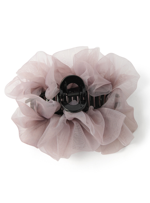 オーガンジーフリルヘアクリップ