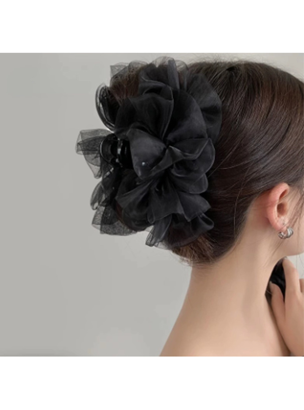 オーガンジーフリルヘアクリップ