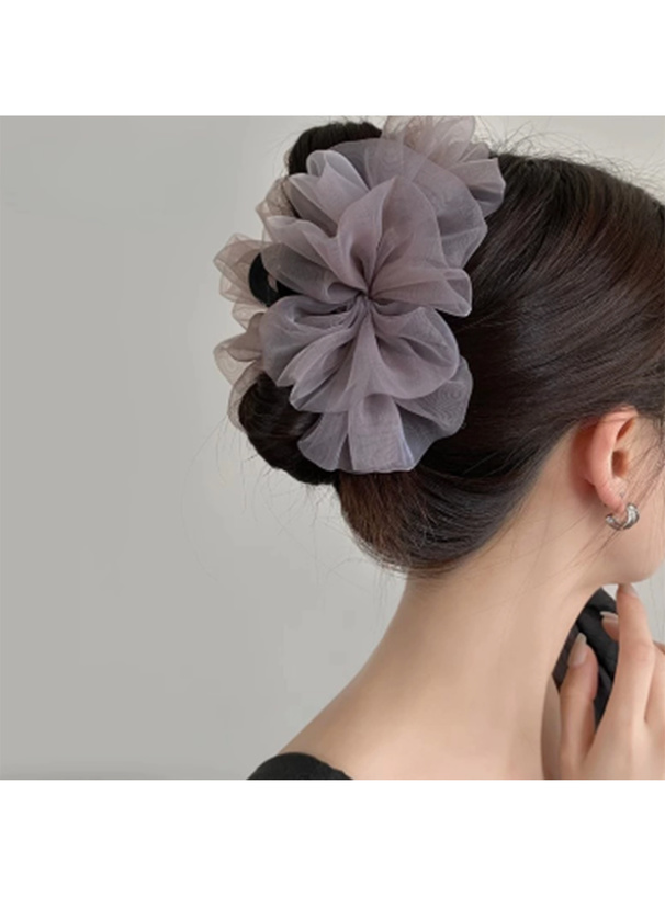 オーガンジーフリルヘアクリップ