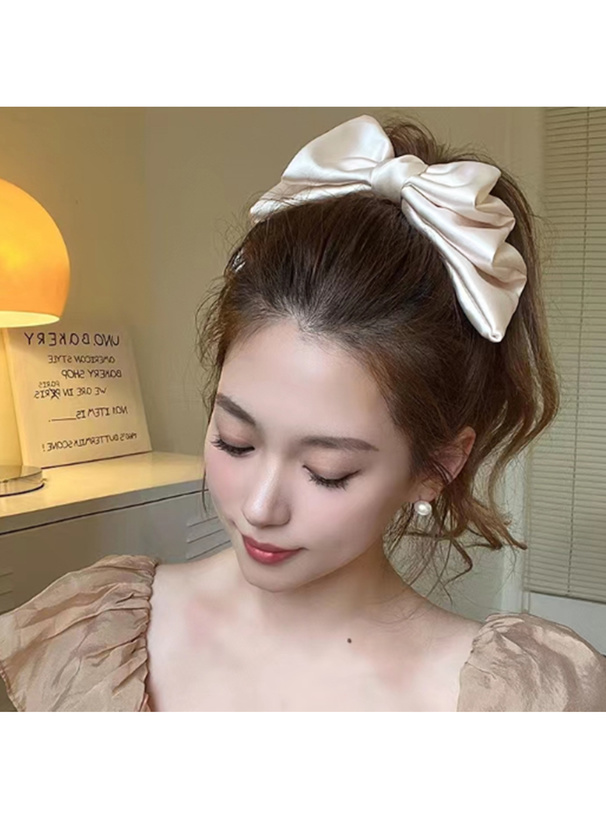 サテンビッグリボンバレッタ