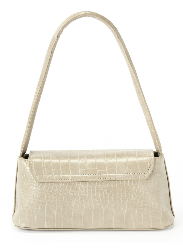 クロコダイル柄スクエアフラップワンハンドルバッグ