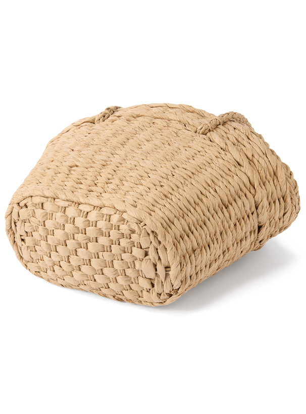 ドット柄巾着ペーパーかごバッグ