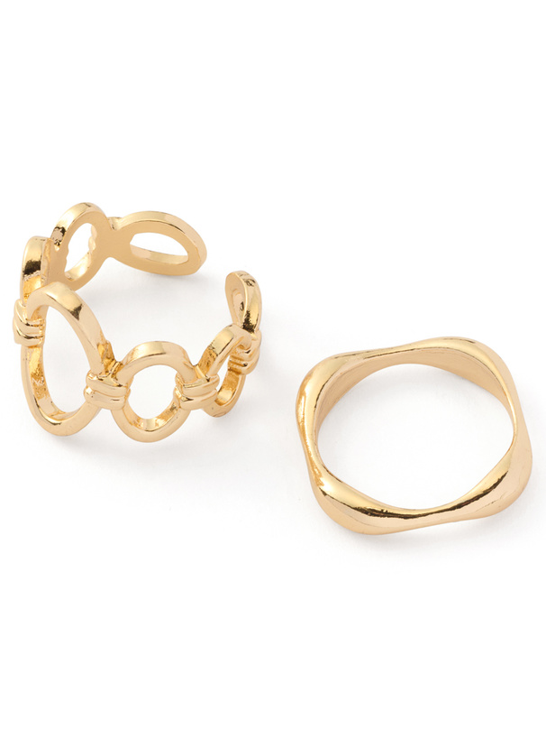 チェーンオーバルリング2点セット