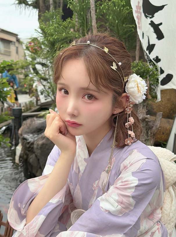 フラワーコサージュヘアクリップ