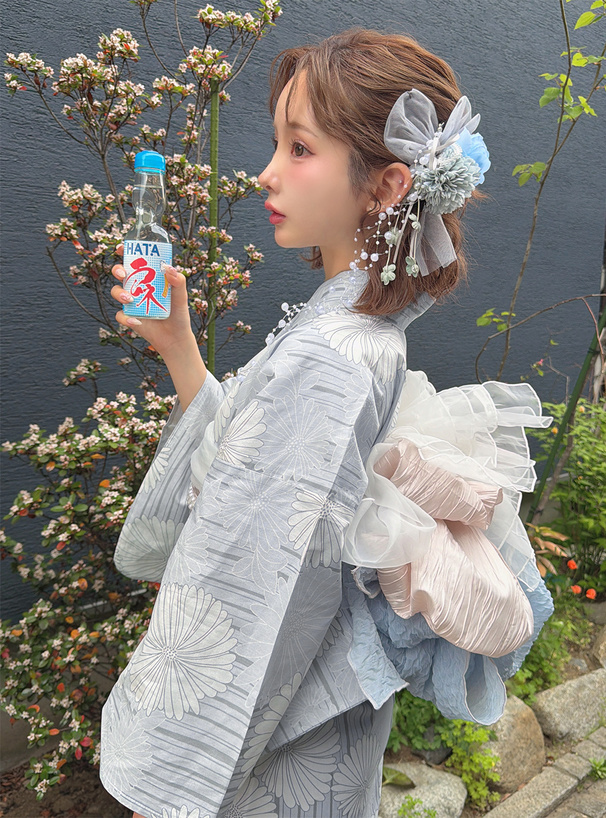 フラワーコサージュヘアクリップ