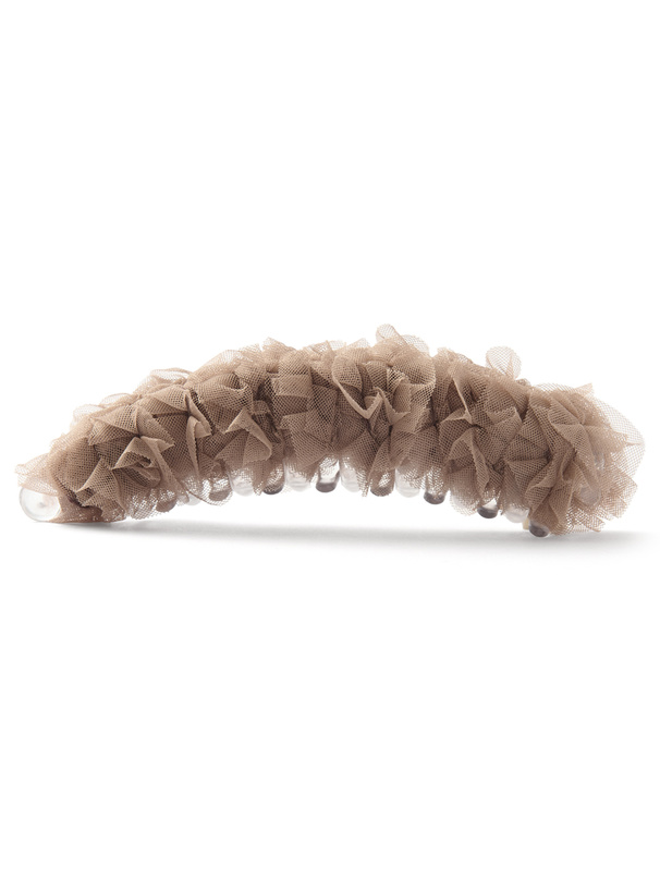 チュールフリルヘアクリップ