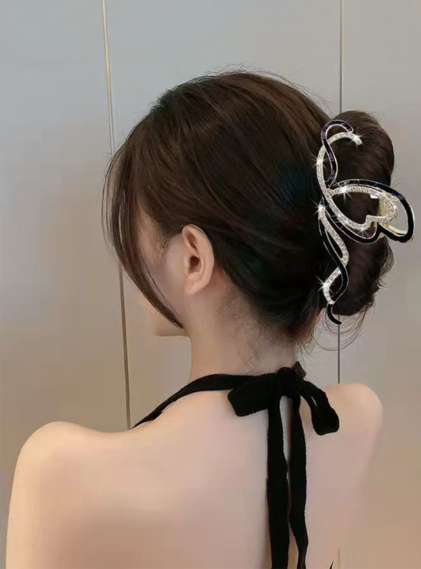 ビジューバタフライヘアクリップ