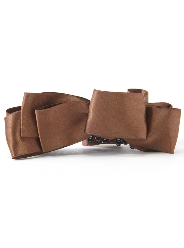 サテンリボンデザインヘアクリップ