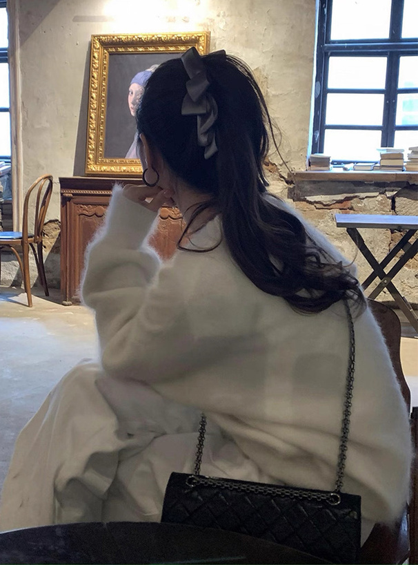 サテンリボンデザインヘアクリップ