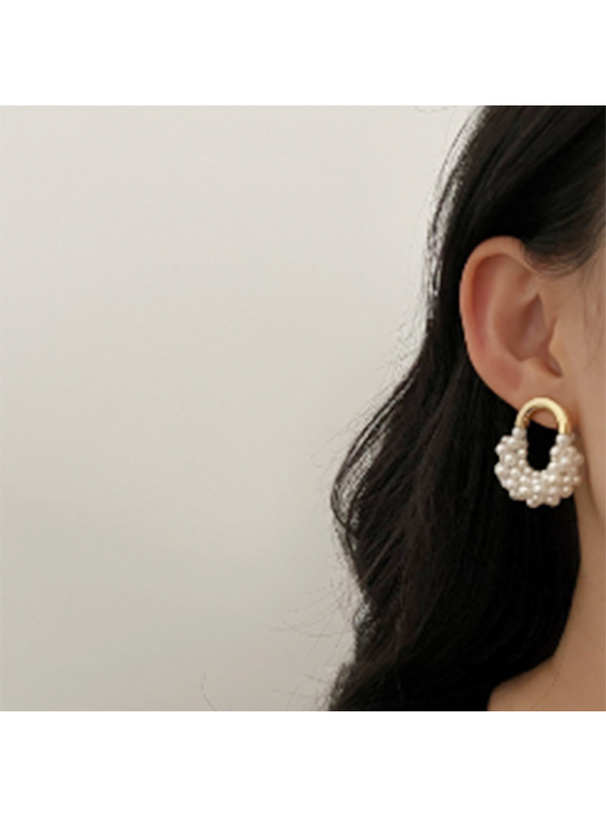 パールフープピアス